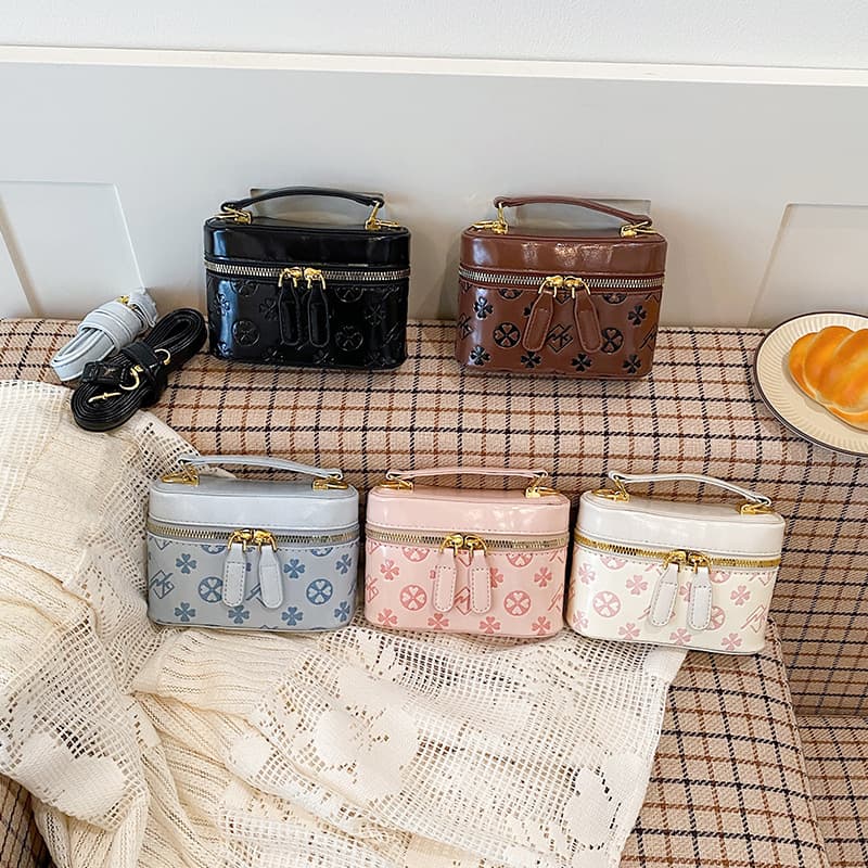 2026 New Children's Bag Retro Print Coin Purse Luxury Fashion Girl Crossbody Bag Mini Handheld Box Bag