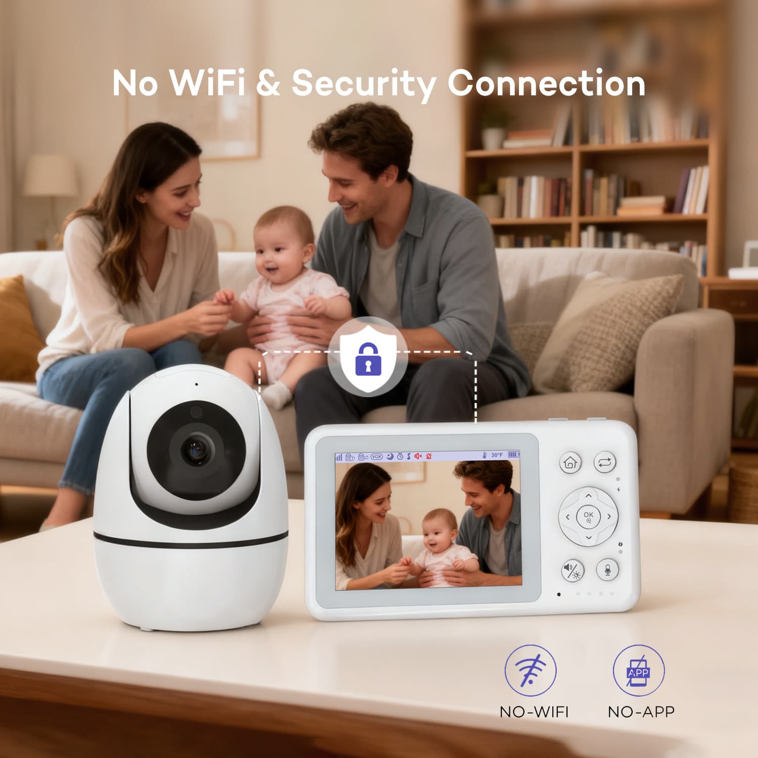3.2inch Baby Monitor Real-Time Video Caregiver Baby Monitor Upgraded Version HD Night Vision Camera