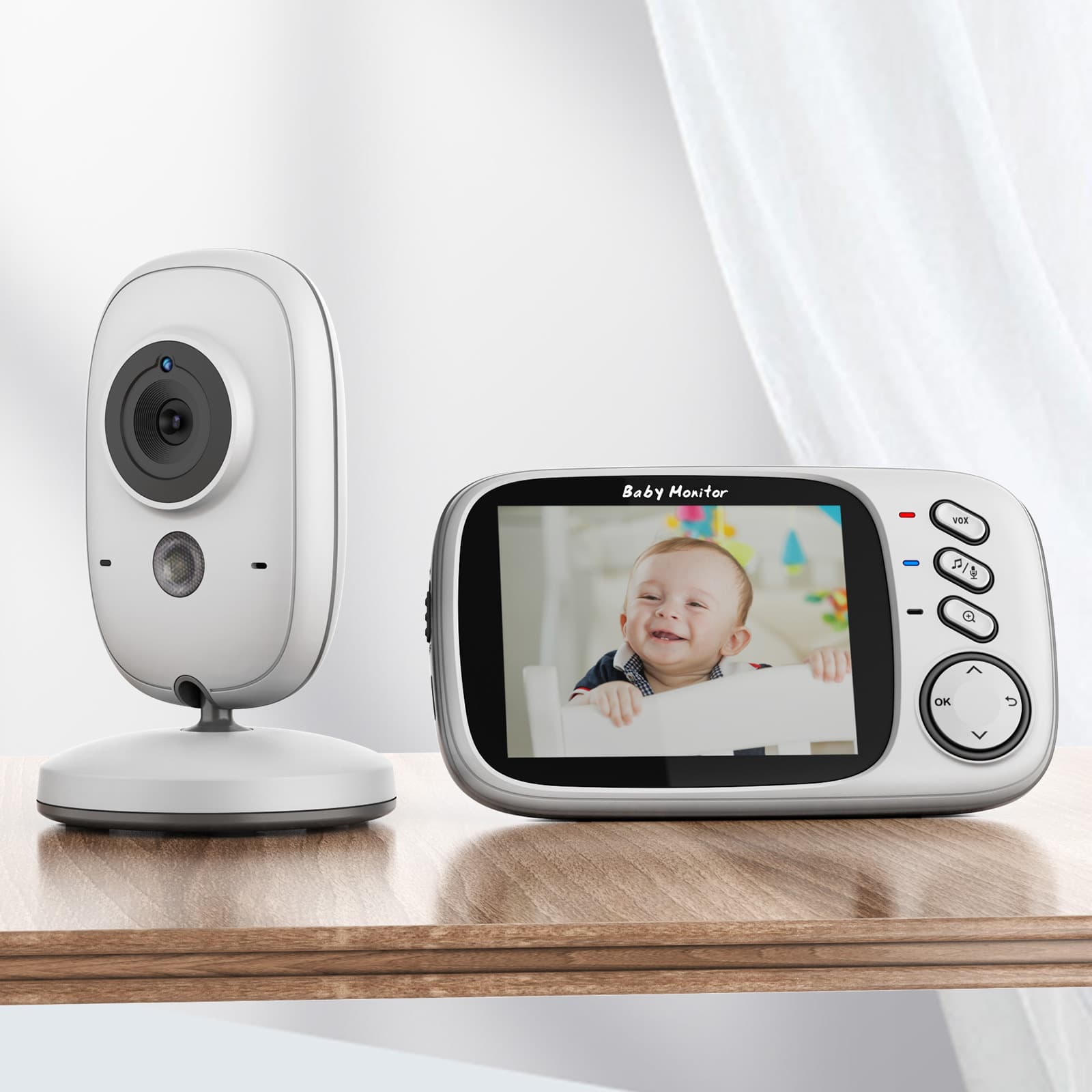 Vb603 Wireless Baby Monitor Two-Way Voice Intercom 3.2inch Multi-Language Night Vision Lullaby Smart