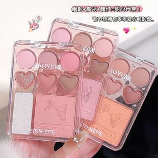 XIAOYUMI 8-Color Sweet Blush Eyeshadow Highlighter Palette Earth Tone Pearl Matte Affordable Eye Makeup