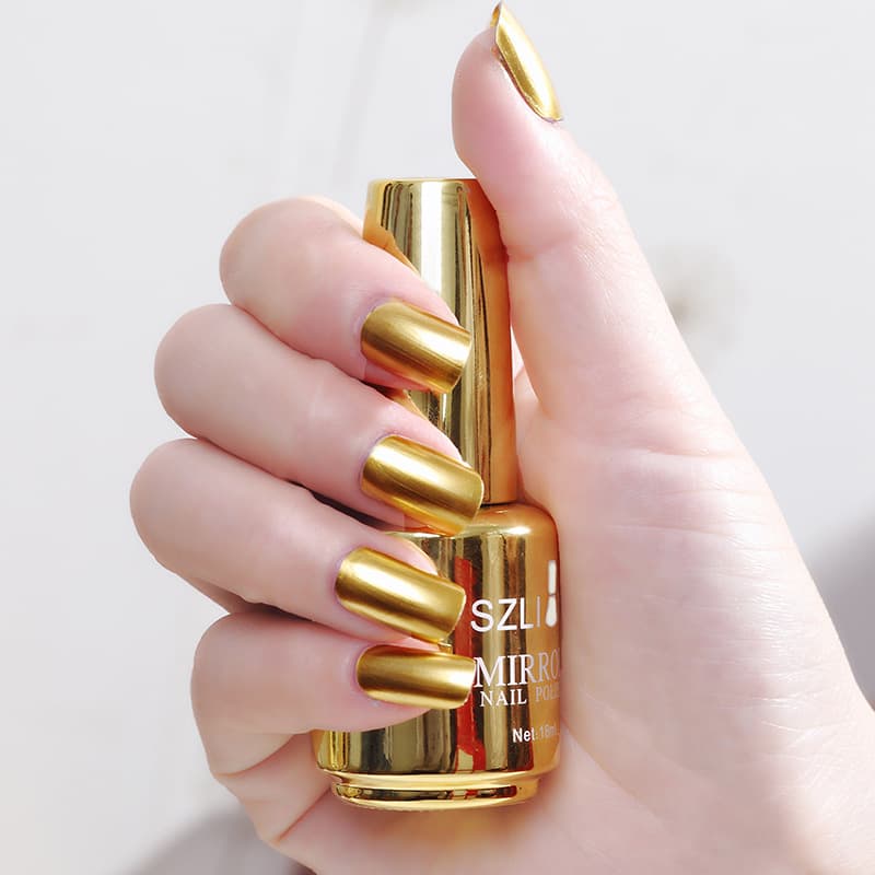 Domestic Sales 2025 New Silver Mirror 18ml Long-Lasting Non-Removable Metallic Nail Polish for Wholesale Export