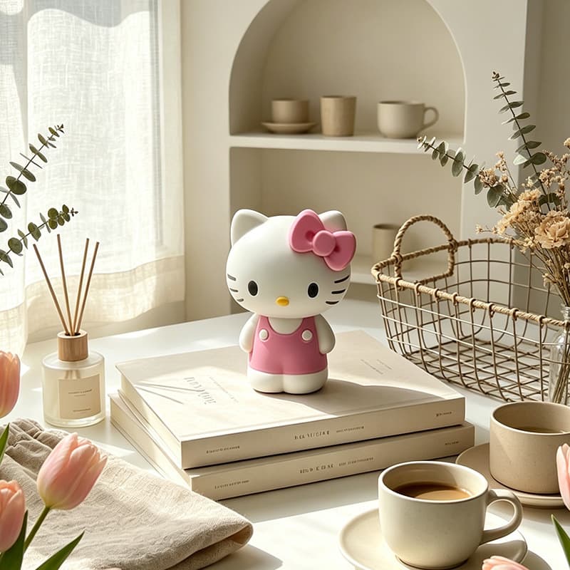 Cross-border D cartoon cat silicone mold bow KT cat shape fondant mold DIY aromatherapy candle plaster mold