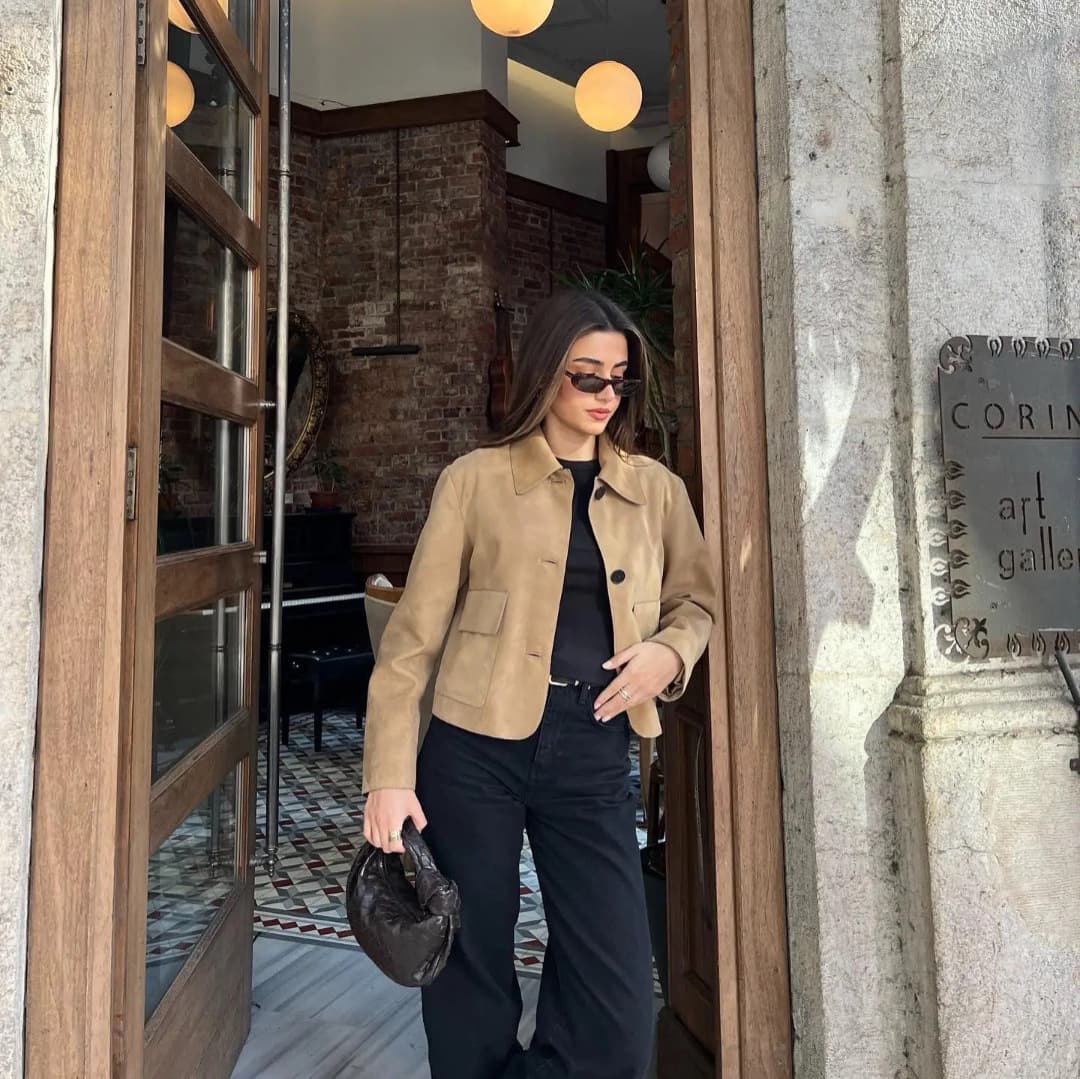 European and American Amazon AliExpress Bestseller Fashion Trendy Lapel Long-Sleeve Fleece Effect Jacket Coat
