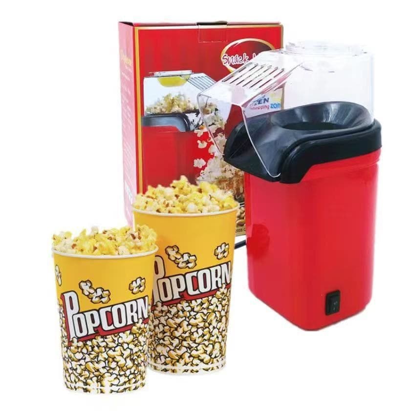 New Home Electric Popcorn Maker, Air-Popped Mini Corn Popper, Electric Heating Popcorn Machine