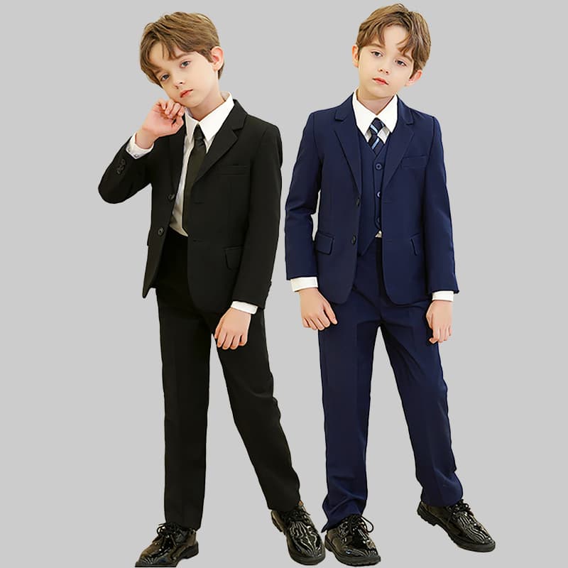 2026 Children's Suit Set for Boys, Little Host Formal Wear, Piano Performance Outfit, Flower Boy Tuxedo