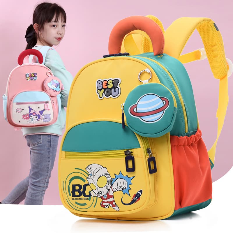 Cross-border new kindergarten small school bag for boys and girls aged 3-5-7 years old cute cartoon light and fun backpack