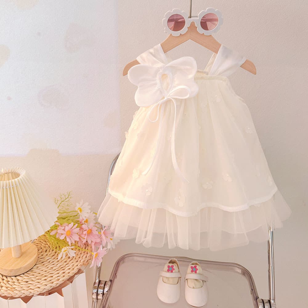 Wholesale Children's Sweet Sleeveless Dress Baby Girl Casual Floral Princess Dress Camisole Dress Live Stream Supply