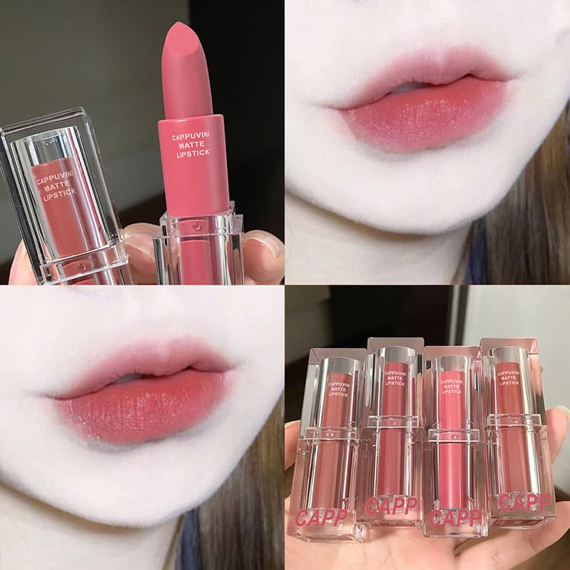 Cappuvini transparent acrylic lipstick cross-border student party makeup matte cosmetics nude lipstick