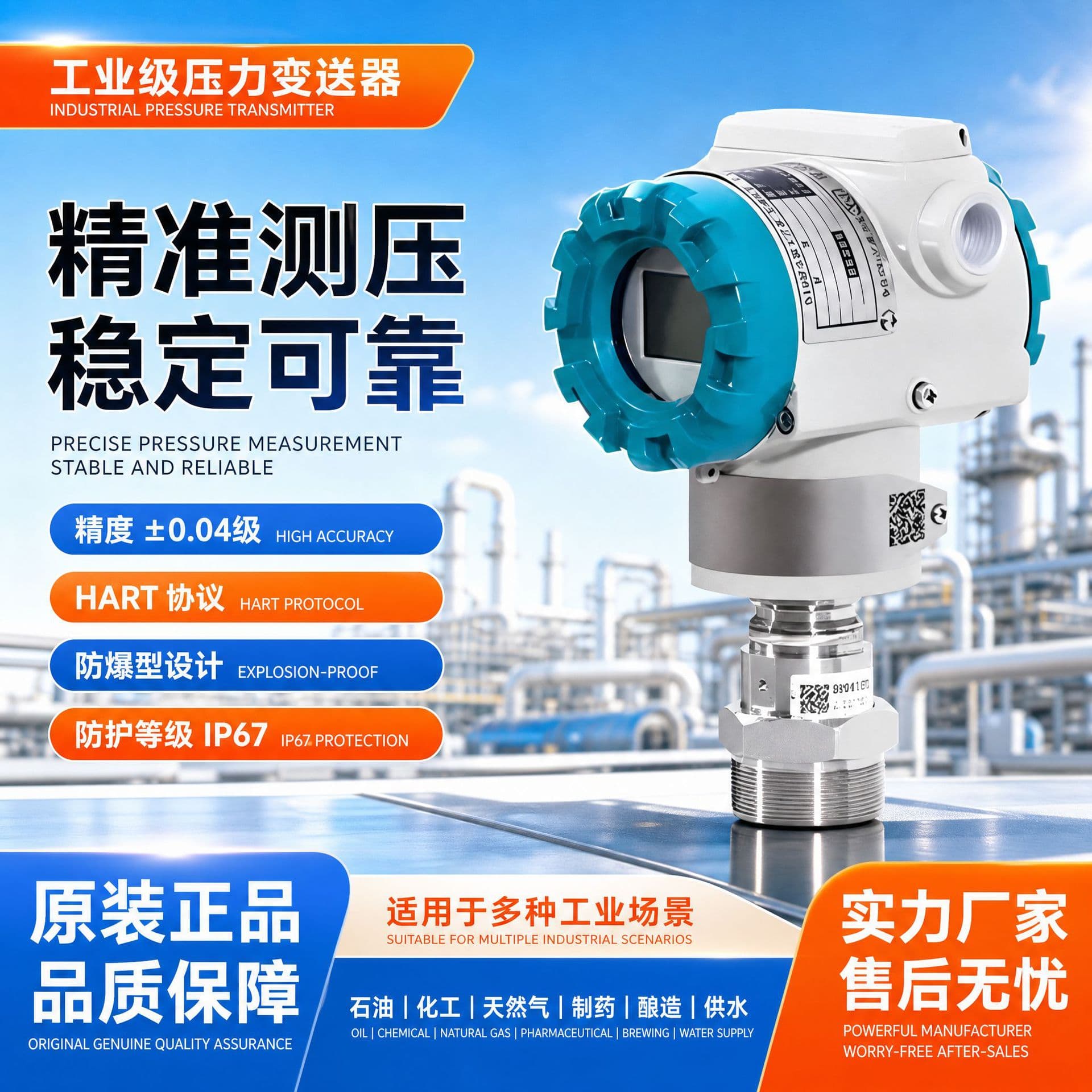 Chongqing Sichuan Yi pressure transmitter PDS803 805 accuracy ±0.04 level HART protocol explosion-proof IP67