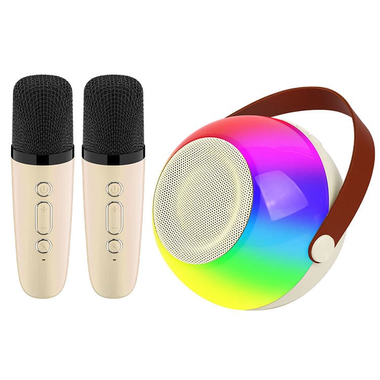 K18 Bluetooth Speaker Portable Mini Karaoke Speaker with Microphone Bluetooth Wireless Speaker Colorful Lights