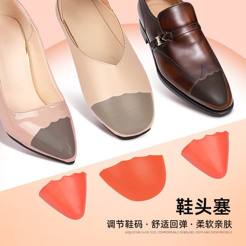 PU Toe Pads for Men and Women, Thickened Soft Anti-Blister Toe Filler Insoles for High Heels, Adjustable Half-Size Inserts