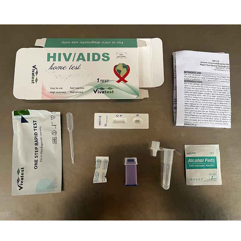 HIV Blood Test Kit for Medical or Home Use, Single-Use Self-Testing for AIDS Detection