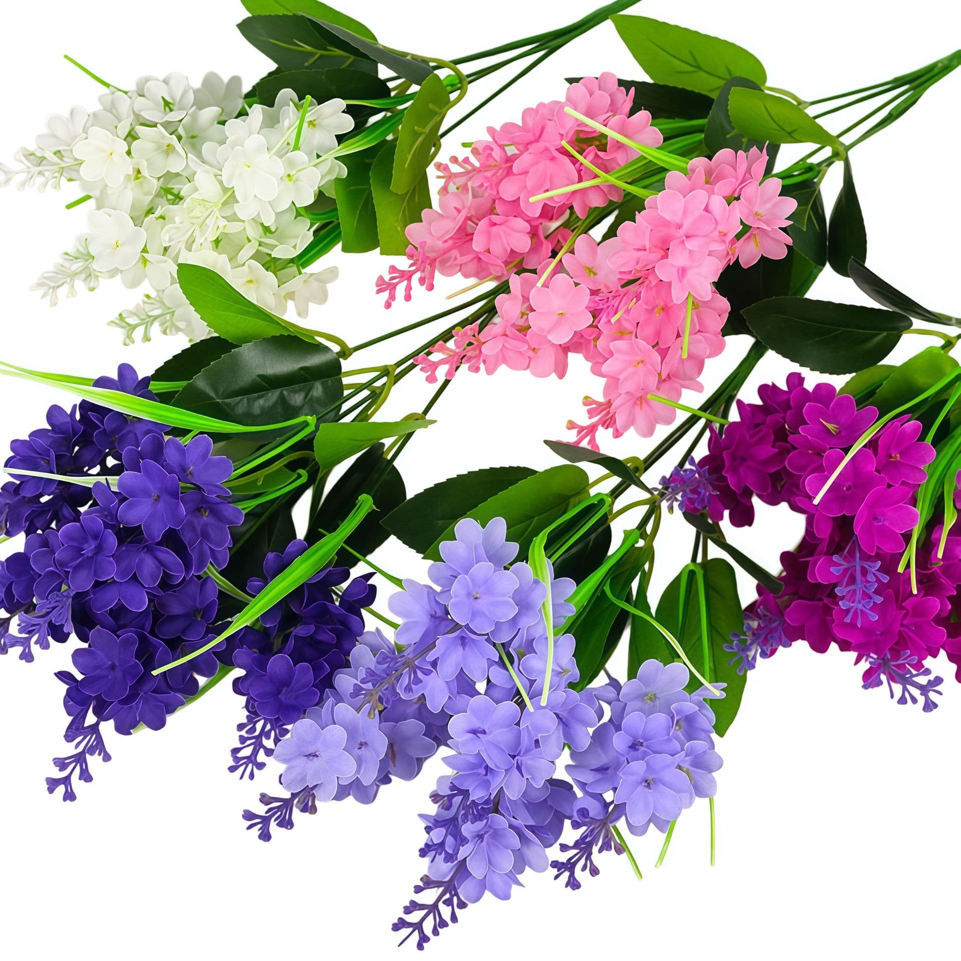 Simulated flower 5-fork hyacinth lavender decorative restaurant partition flower arrangement fabric silk flower simulated green plant flowers