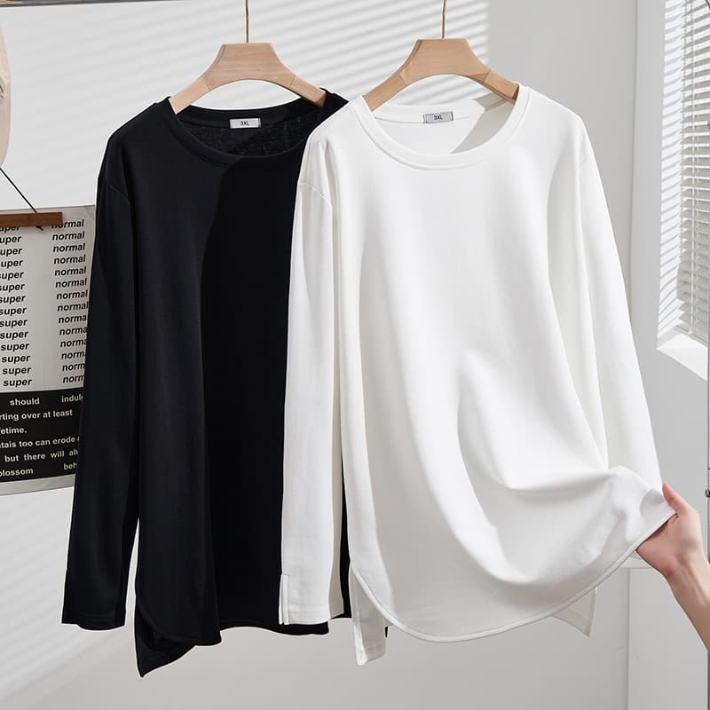 Plus Size Women's T-Shirt Loose Slimming Fall Plus Size Top 200 lbs S5567