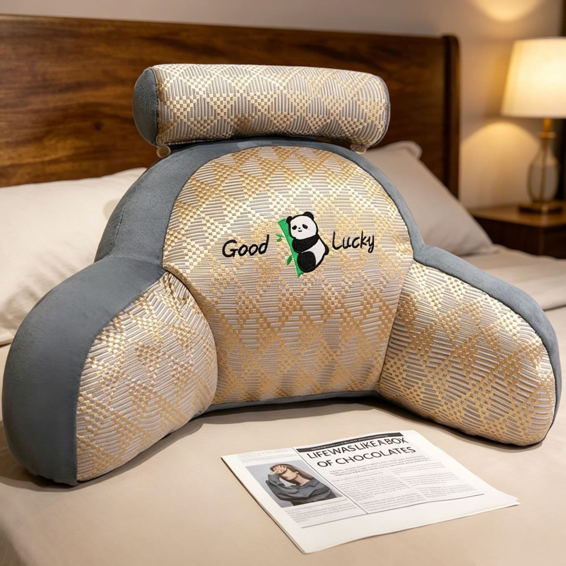 Summer Rattan Lumbar Pillow for Office Chair, Cooling Back Support Cushion for Long Sitting, Sofa Bed Headrest Lounger Cushion