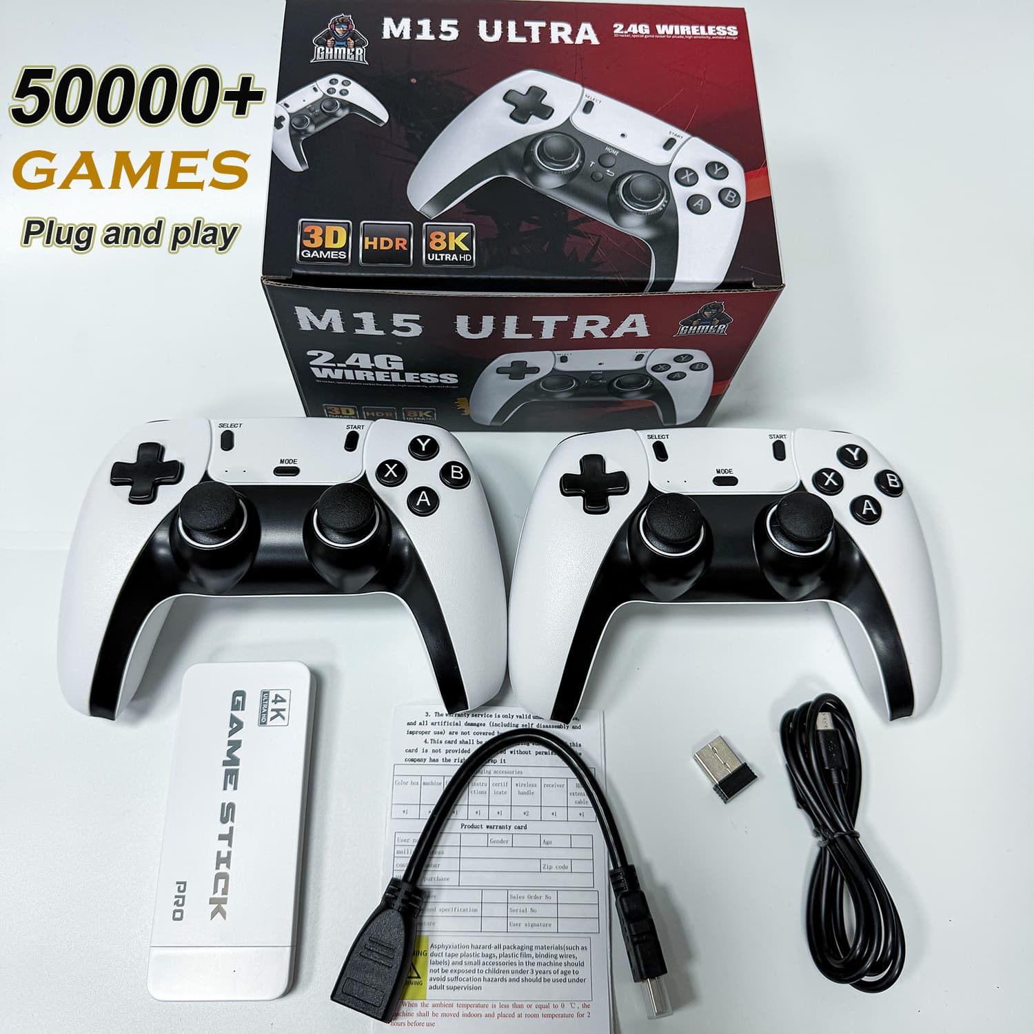 M15 ULTRA TV Game Stick 4K HD Handheld Game Console PSP Cross-Border Hot Seller Factory Direct