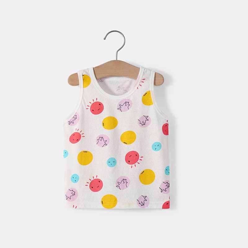 Baby Vest A-Class Pure Cotton Seamless Sleeveless for 0-6 Years Old, Summer Thin Style for Belly Protection