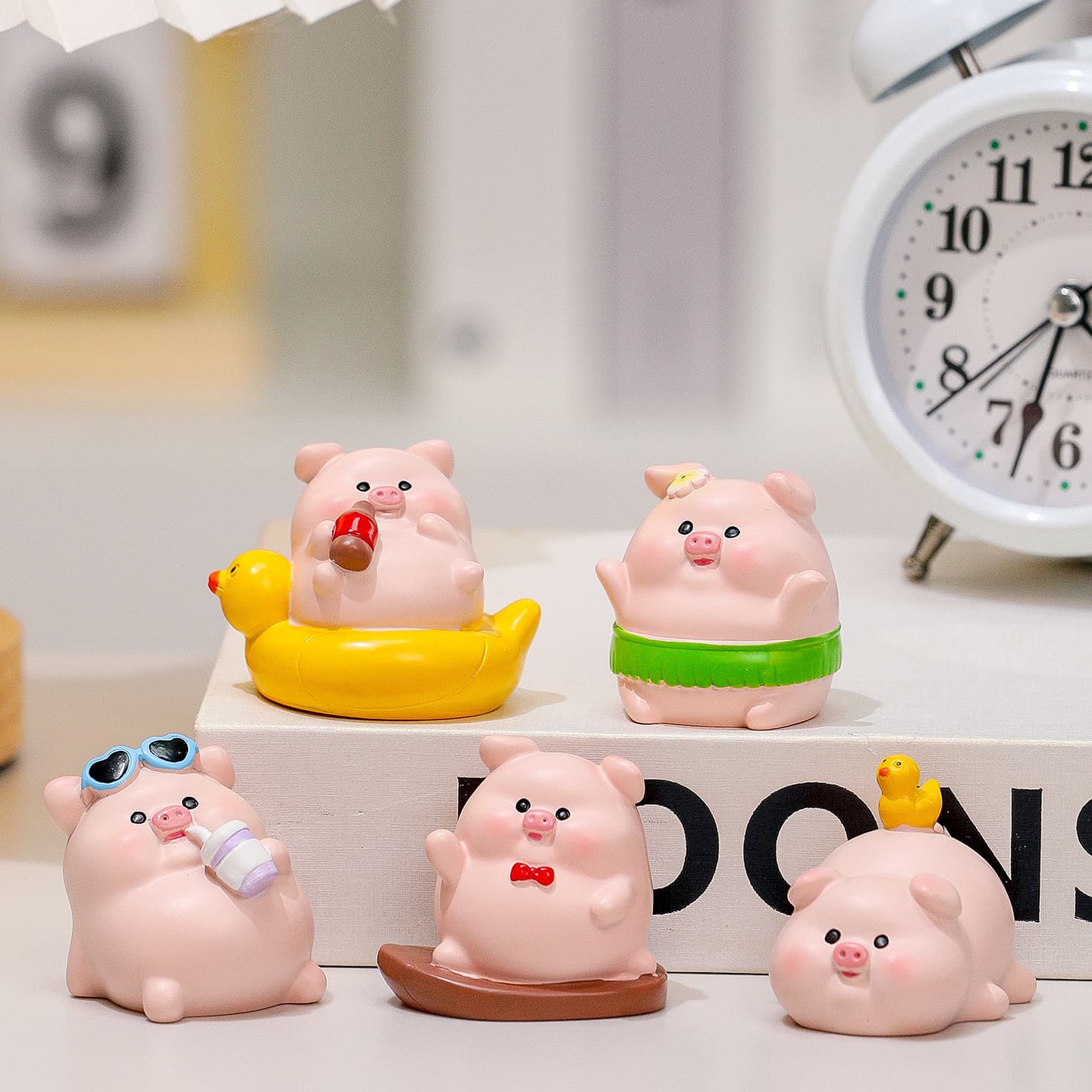 Cartoon Cute Holiday Leisure Pig Home Decoration Office Desk Healing Emotional Stability Ornament Gift