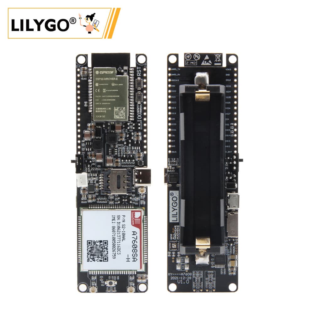 LILYGO T-A7608SA WIFI Bluetooth 3G 4G Solar Low Power Consumption IoT Core Board