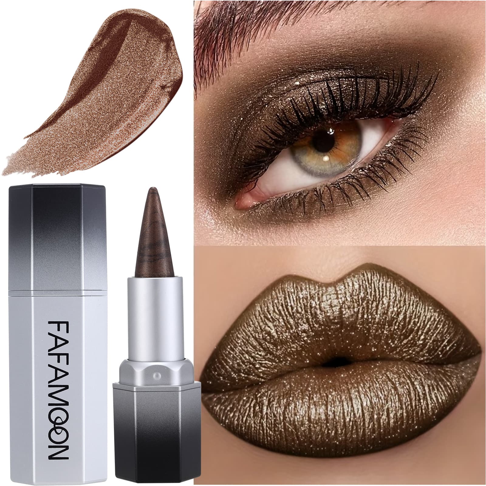 Lip Liner Pencil Multi-Function Pointed Tip Pearl Shimmer Moisturizing Glitter Sparkle Halloween Multi-Color Lip Liner