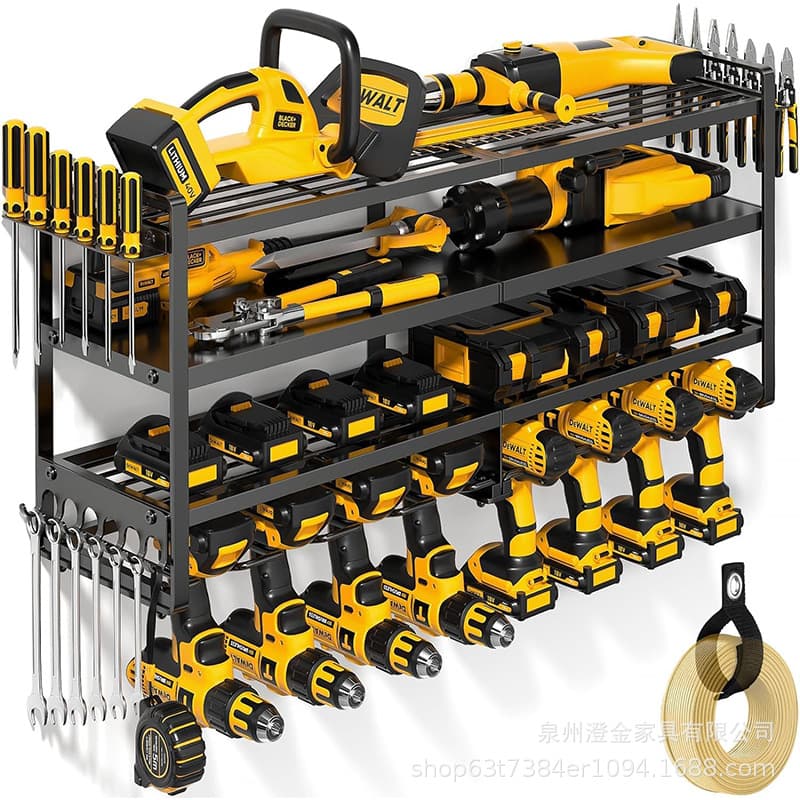Heavy Duty Power Tool Organizer Wall Mount Cordless Drill Holder for Garage Workshop Pegboard Shed
