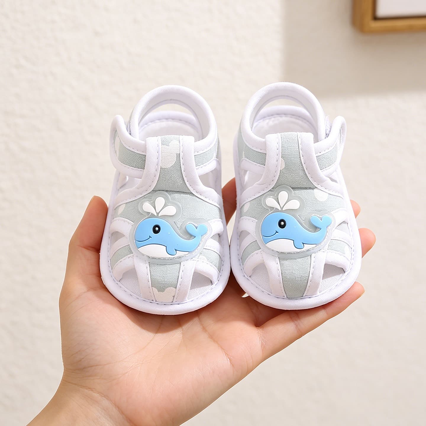 Summer Baby Sandals Cloth Sole 1 Year Old Soft Sole Walking Shoes Boys Girls Infants Shoes Wholesale