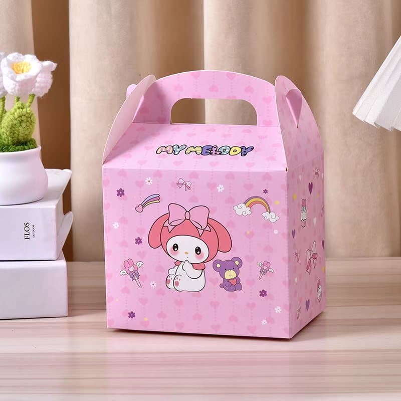 Kuromi Party Cake Box White Card Handbag Cartoon Baking Box Dessert Packaging Box Wholesale Gift Box Muffin