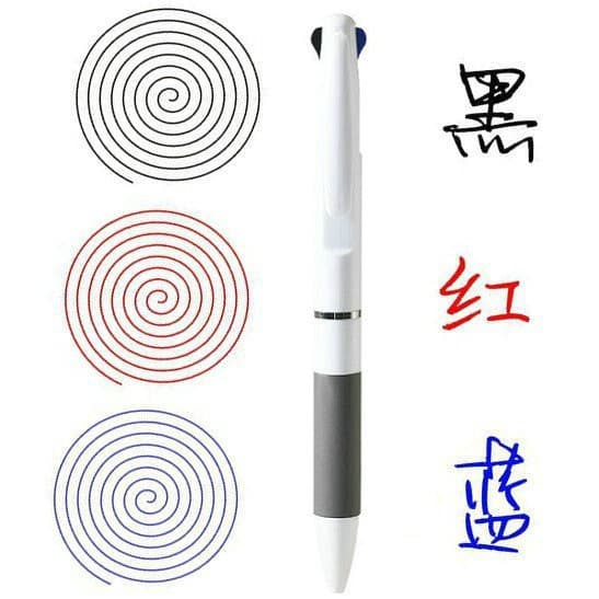 3-color ballpoint pen, three-color pen, teacher annotation homework, teacher correction message, multi-key judgment, three-sided press oil pen