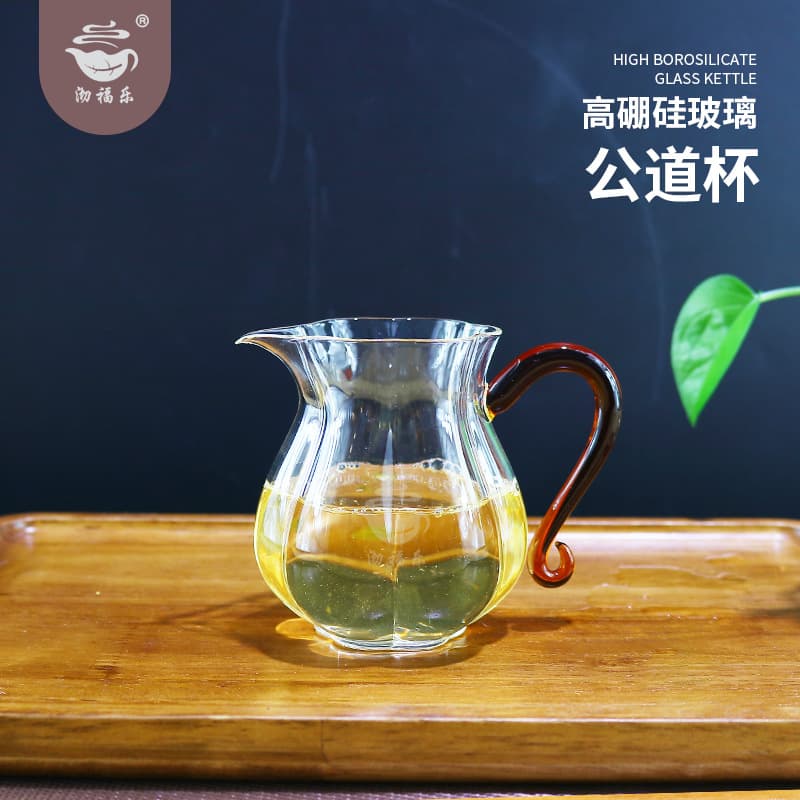 Japanese Style Glass Tea Cup with Handle, Transparent Brewing Cup for Home Use, Large Capacity Wholesale Heat-Resistant Green Tea Cup