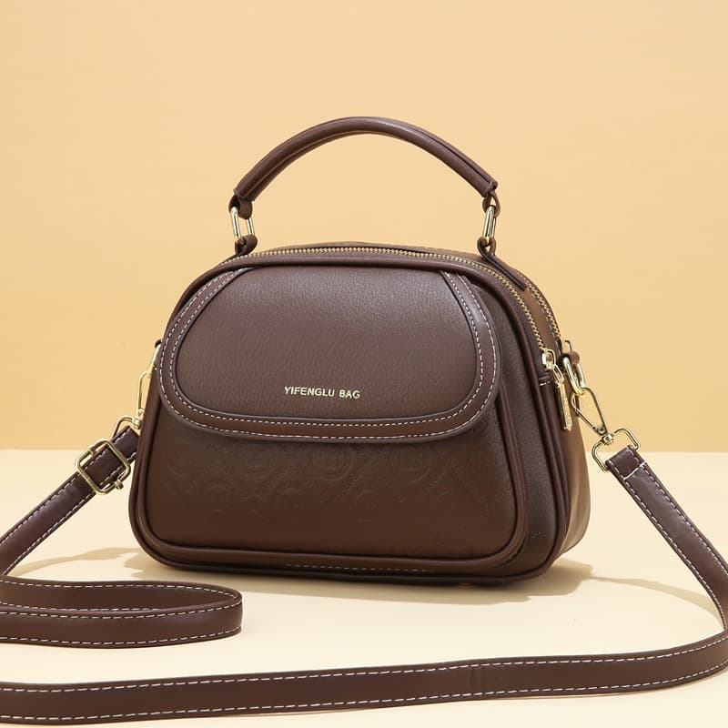 Women's Bag 2025 New Multi-Layer Handheld Mom Bag Fashion Trendy Single-Shoulder Textured Crossbody Bag