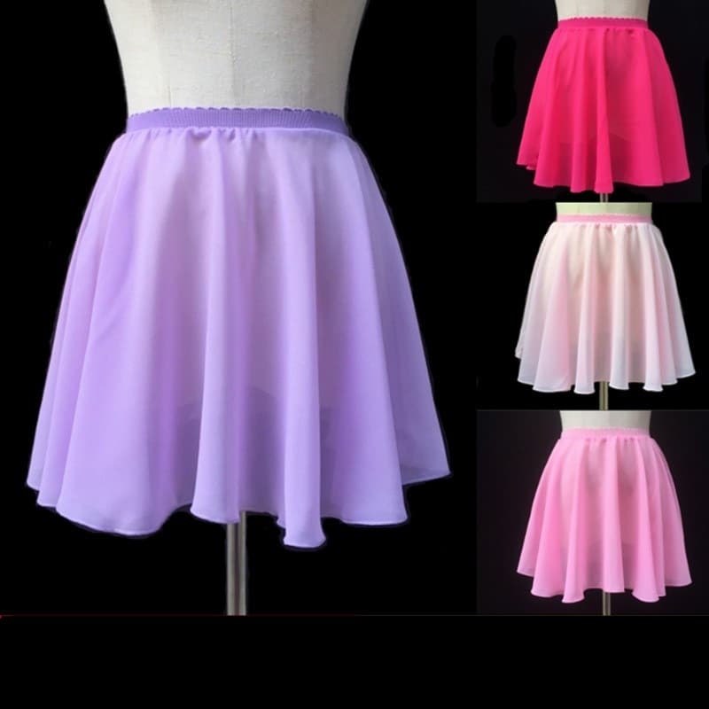 Children and Adult Ballet Tutu Skirt Elastic Practice Skirt One-Piece Wrap Skirt Half Chiffon Skirt Dance Practice Wear