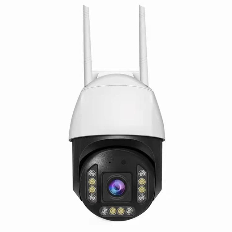 Outdoor PTZ camera monitor with remote 360-degree rotation via mobile phone; wireless IP camera with Wi-Fi.