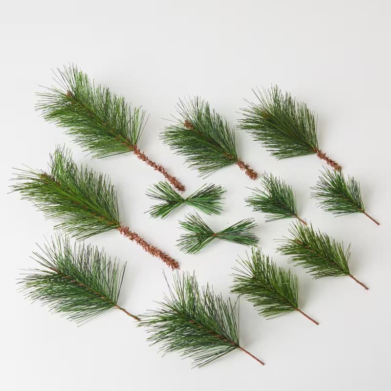 Artificial Plastic Pine Needles Christmas Indoor Decoration Background Wall Hanging Christmas Tree Accessories Simulated Pine Needles