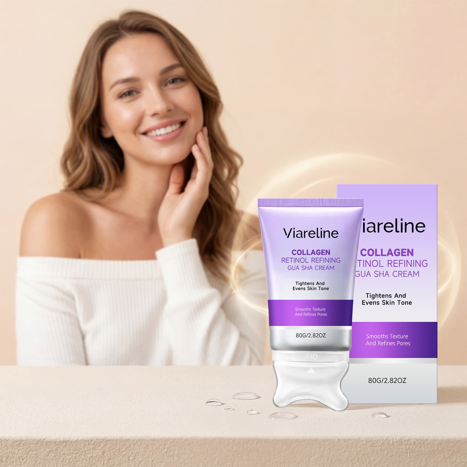 VIARELINE Retinol Care Cream Daily Lifting Nourishing Skin Smoothing Lines Hydrating Moisturizing Face Cream