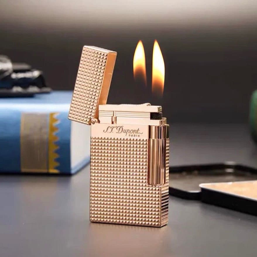 Double Fire Loud S.T. Dupont Inflatable Dupeng Lighter Taiwan Edition Collector's Edition Pure Copper Gift for Husband and Boyfriend