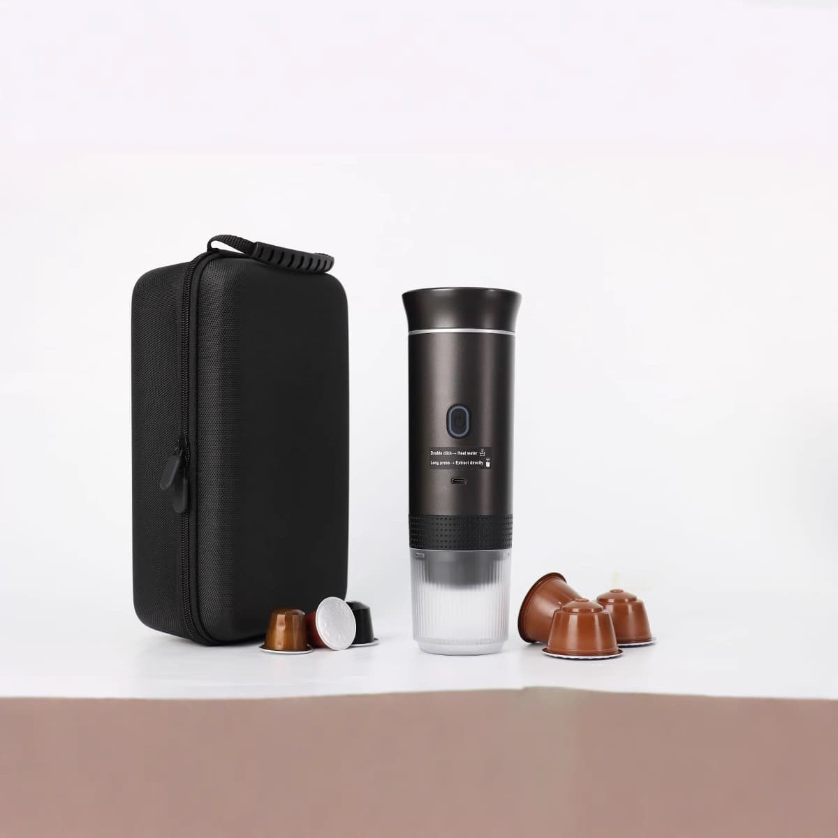 Portable Coffee Machine Accessories Set Aluminum Alloy Oxford Cloth Storage Bag Travel Companion Carry-On Gift Box