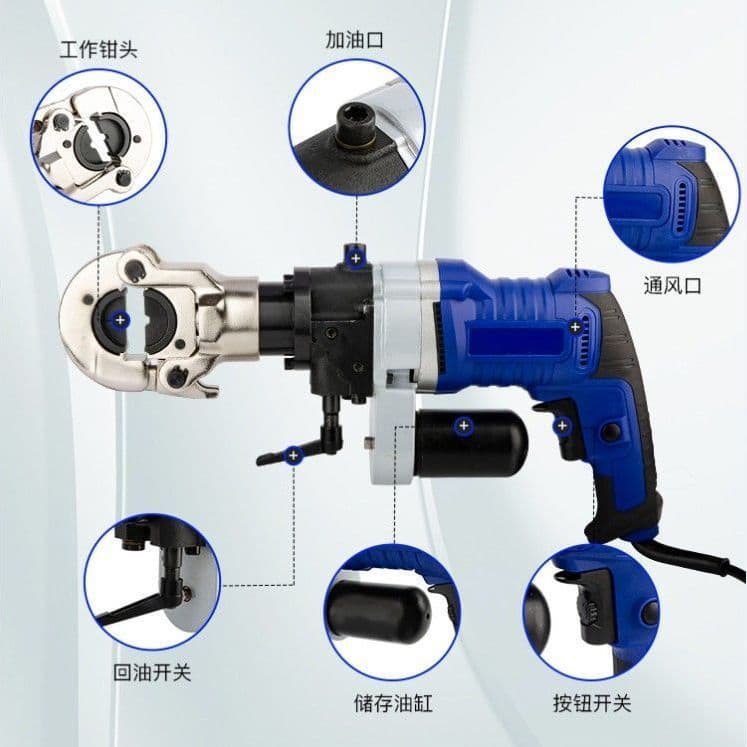 Electric Hydraulic Crimping Tool 10-300/400 sq mm Cable Cutter Small Plug-in Portable Crimping Pliers