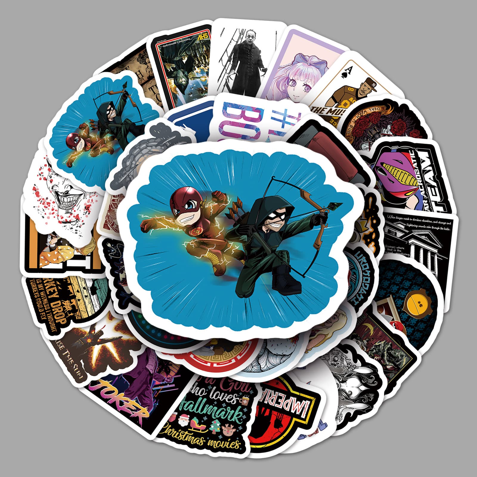 Waterproof Stickers Decorative Phone Case Stickers 50 Unique Designs for Scooter Motorcycle Car Skateboard Durable Decals