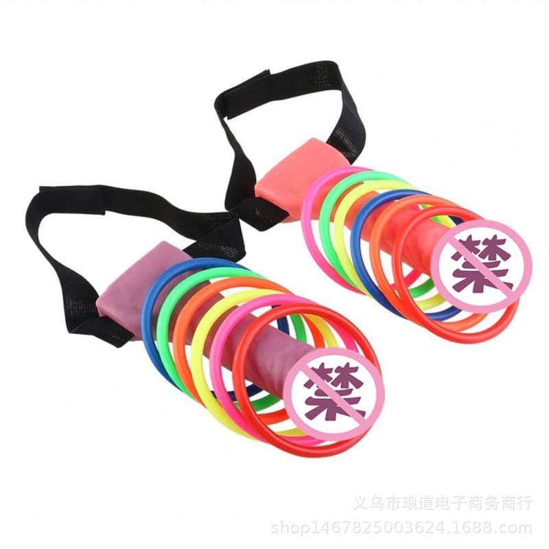 Amazon's hottest bachelor party toy penis hoop to wear head sex ring dick head hoopla