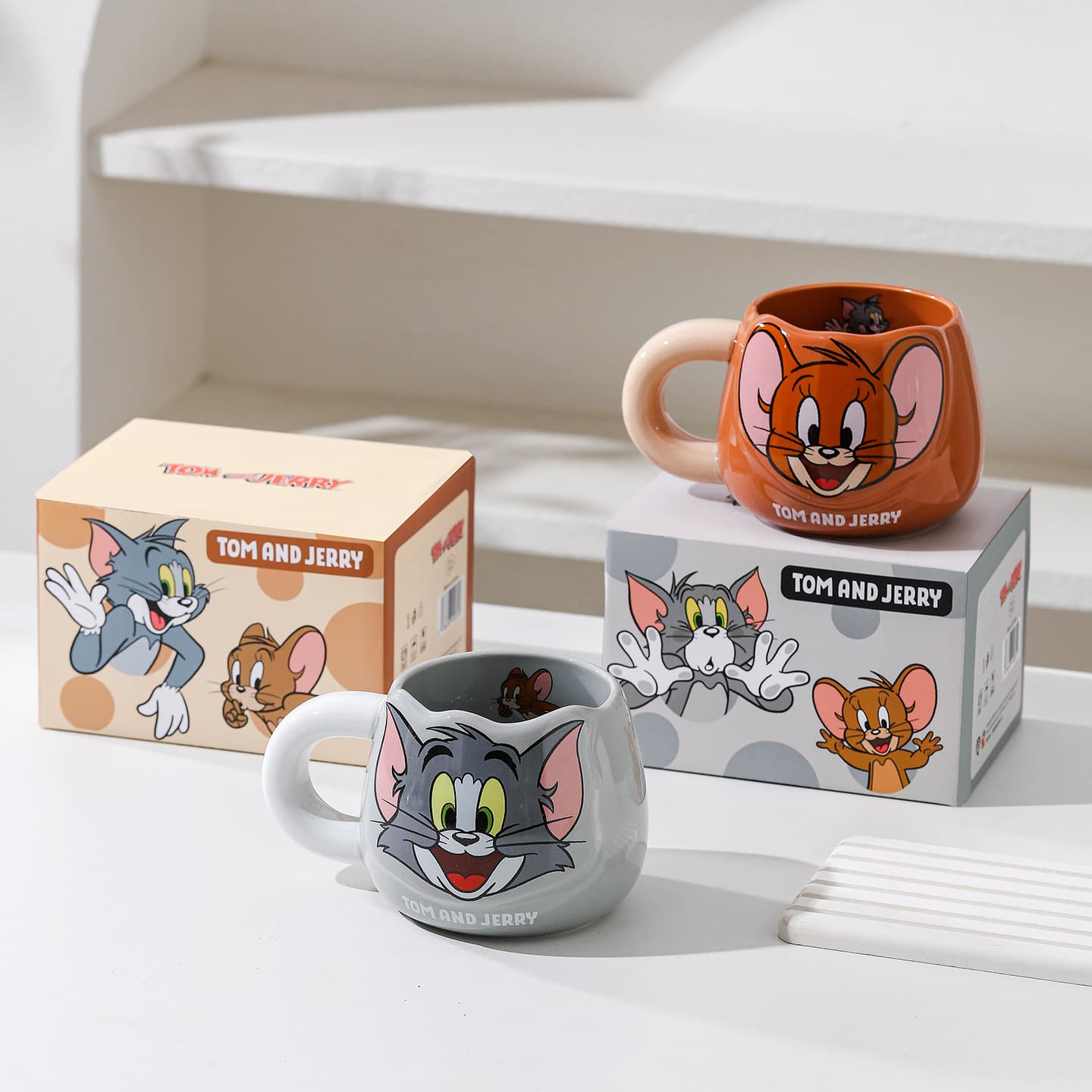 Tom and Jerry authentic mug cartoon breakfast milk coffee scale cup cute cartoon style ceramic cup