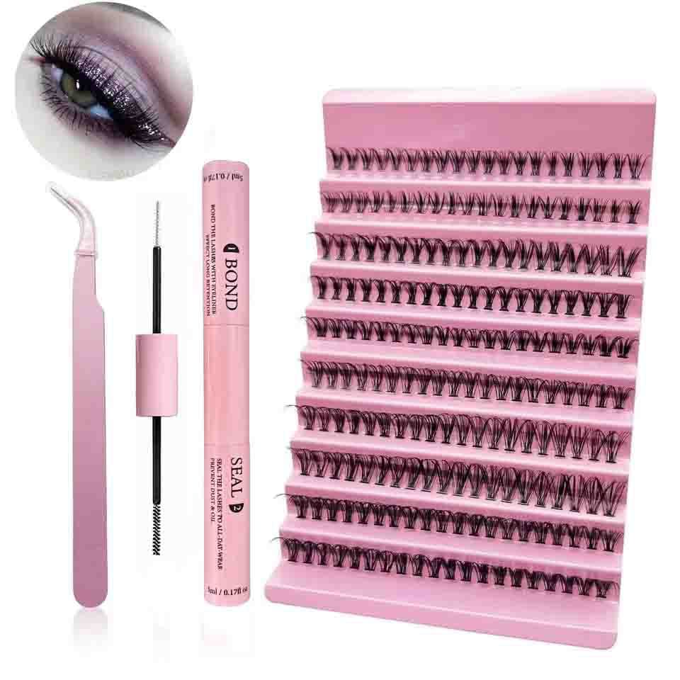 Large Capacity DIY Single Cluster False Eyelashes Segmented Self-Grafting Kit Factory Wholesale Synthetic Fiber for General Use