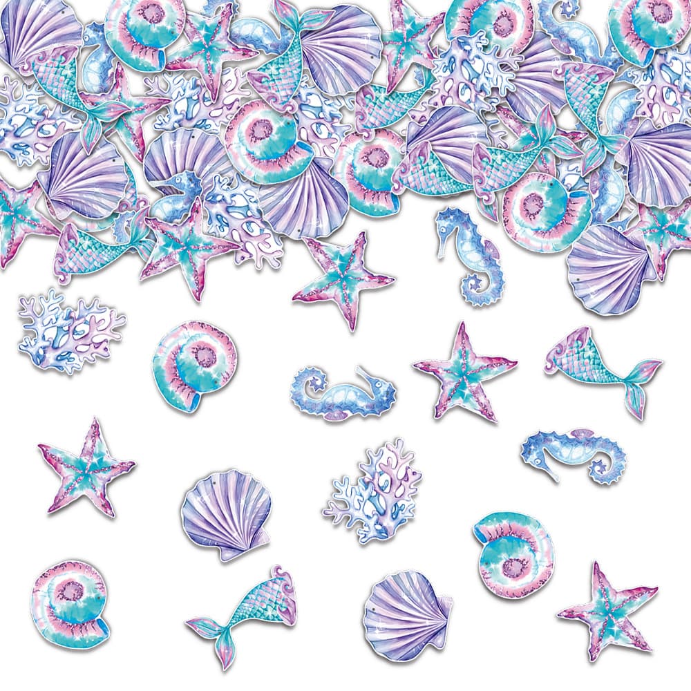 Amazon Mermaid Birthday Decoration Layout Laypiece Subsea Theme Birthday Party Decoration Desktop Paper Scrap
