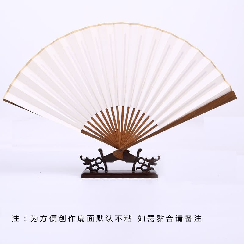 Green Sandalwood Folding Fan, Brazilian Divine Wood, Green Wood Fan, Green Sandalwood Fragrant Fan, Blank Xuan Paper Fan, Men's Fan