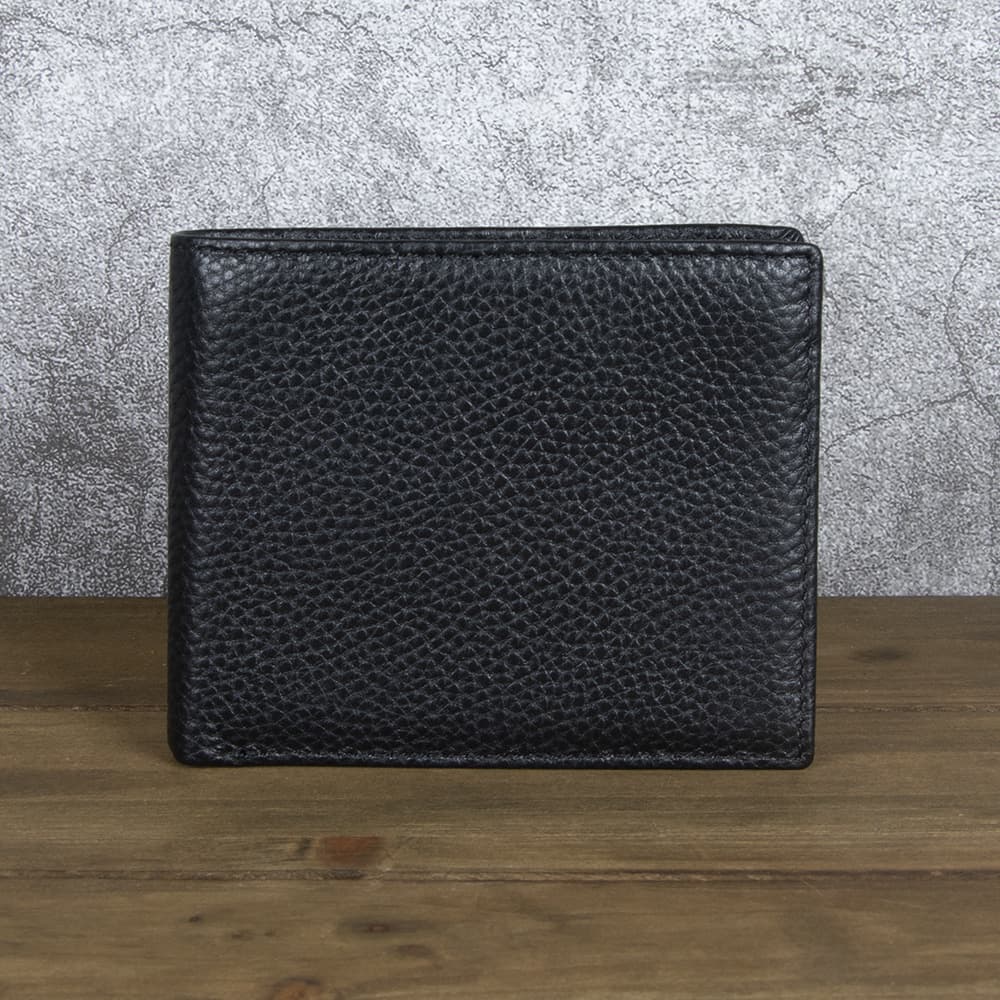 Factory Direct Sales of New Men's Genuine Leather Wallets, Horizontal and Vertical Styles, Business Wallets with Pebbled Pattern, First-Layer Cowhide Wallets Wholesale
