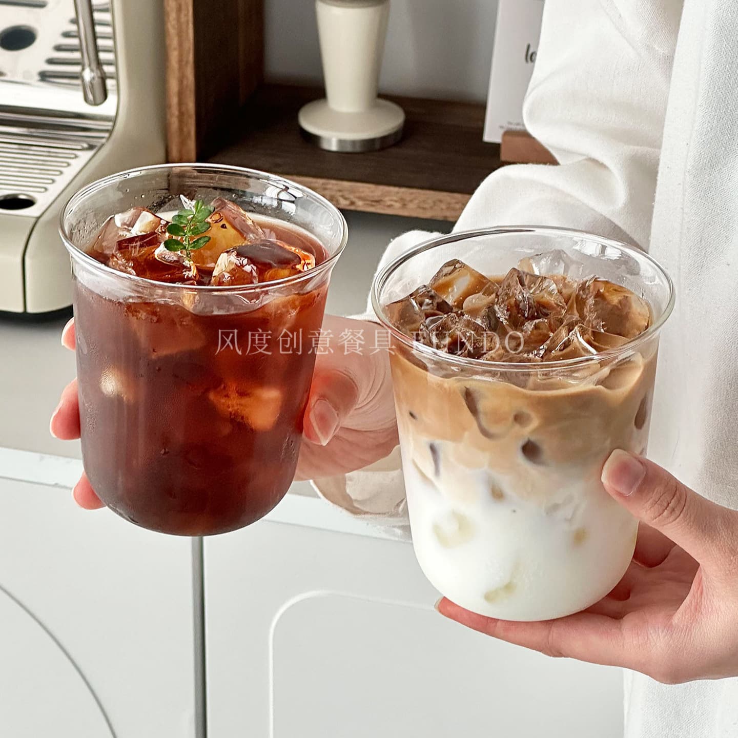 Minimalist Heat-Resistant Glass Cup American Coffee Cup Household Summer Cup Water Cup Beverage Cup Latte Cup Specialty Cup