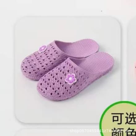 New Closed-Toe Half-Slipper Fairy Style Cute Flower Soft Round Toe Breathable Student Vacation Beach Anti-Slip Sandals for Women