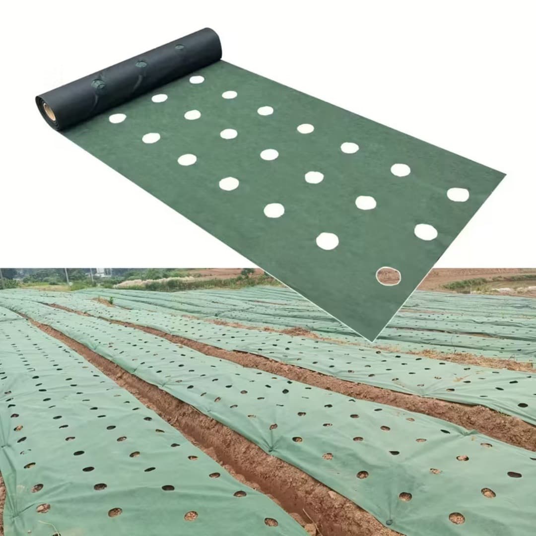 Weed Barrier Fabric Perforated New Material Manufacturer Water-Permeable Biodegradable Eco-Friendly Ground Cover for Gardens and Landscaping