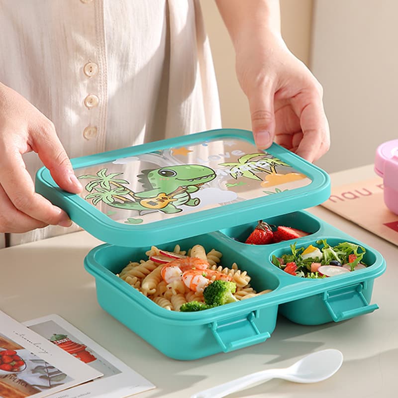 Kindergarten children's lunch box student divided lunch box food grade pp lunch box microwaveable lunch box