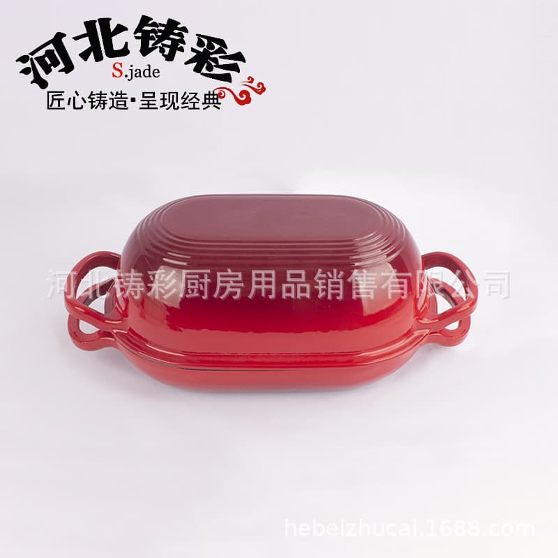 Cast Iron Bread Pot, Uncoated Dual-Purpose Dutch Oven, Home Baking Bread Enamel Pot, Wholesale