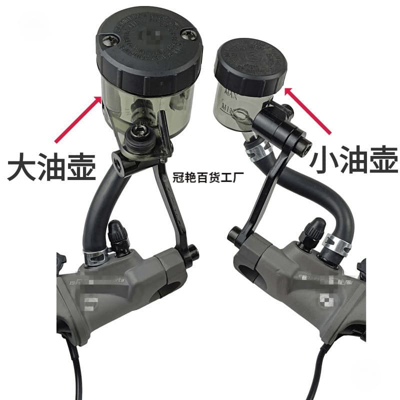 Direct-push pump for converting electric vehicles, motorcycle disc brakes, and handbrakes into hydraulic pumps.